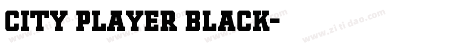 City Player Black字体转换
